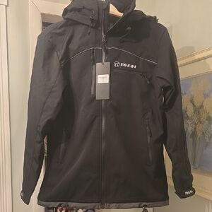 PIN-FIN Alpha Series Black Hooded Jacket